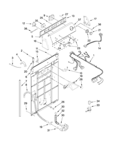 Controls And Rear Panel Parts Diagram and Parts List for ATW4475VQ1  Admiral Washer