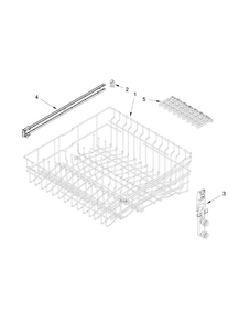 Upper Rack And Track Parts Diagram and Parts List for MDB7759SAB4  Maytag Dishwasher