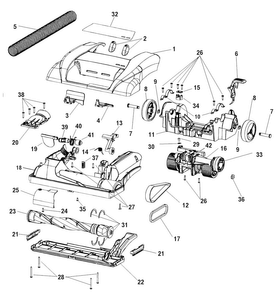 Foot Assembly Diagram and Parts List for U6617-900  Hoover Upright Vacuum