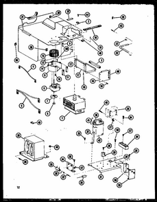 Transformer And Magnetron Diagram and Parts List for RV-10 P75085-1M Amana Microwave