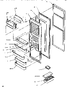 Refrigerator Door Diagram and Parts List for SSD522SW-P1184702WW  Amana Refrigerator