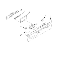 Control Panel And Latch Parts Diagram and Parts List for MDB8959SAB1  Maytag Dishwasher