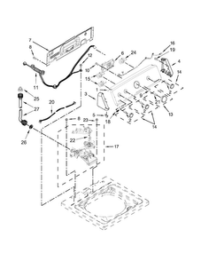 Part Location Diagram of W10643288 Whirlpool PANEL-CNTL