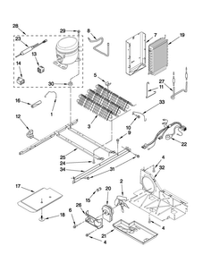 Unit Parts Diagram and Parts List for MSD2242VES03  Maytag Refrigerator