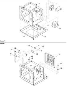 Base & Heater Box Diagram and Parts List for UCA2000NT-P1325905  Amana Microwave