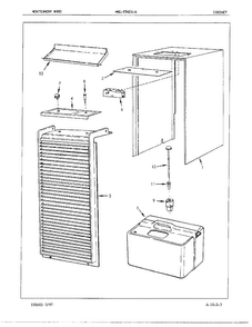 Cabinet/misc Diagram and Parts List for 93406A  Admiral Dehumidifier