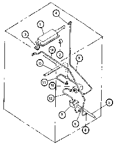Gas Components Diagram and Parts List for RST378NW  Caloric Range
