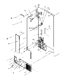 Cabinet Back Diagram and Parts List for TX22S3L-P1196002WL  Amana Refrigerator