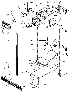 Air Flow Diagram and Parts List for SXD25N-P1162419W  Amana Refrigerator
