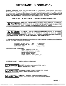 Information Page Diagram and Parts List for PC3EW P117781R Amana Air Conditioner