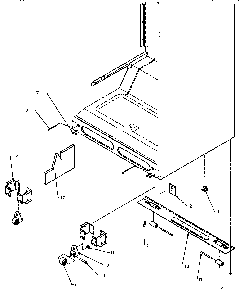 Cabinet Bottom Diagram and Parts List for TJ18R8L-P1181715WL  Amana Refrigerator