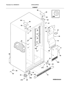 Cabinet Diagram and Parts List for CRSH232PBHA  Crosley Refrigerator