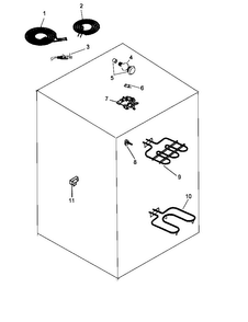 Electical Components Diagram and Parts List for ARR626L-P1142626NL  Amana Range