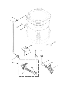Pump Parts Diagram and Parts List for 7MMVWB855EC0  Maytag Washer