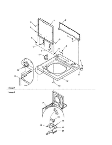 Cabinet Top/door/door Switch Diagram and Parts List for DLW330RA-PDLW330RA  Amana Washer