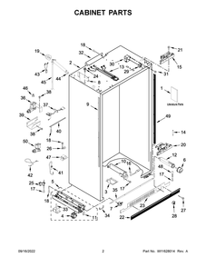 Part Location Diagram of W11624203 Whirlpool COVER