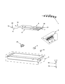 Burner Box, Gas Valves And Switch Parts Diagram and Parts List for JGC7636BS00  Jenn-Air Cooktop