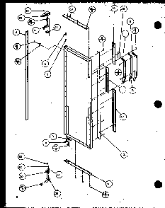 Refrigerator Door Diagram and Parts List for SZI20ML-P1120101WL  Amana Refrigerator
