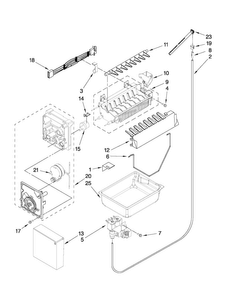 Icemaker Parts Diagram and Parts List for JFC2290VPR2  Jenn-Air Refrigerator