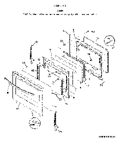 Door Diagram and Parts List for 79092623810  Kenmore Range