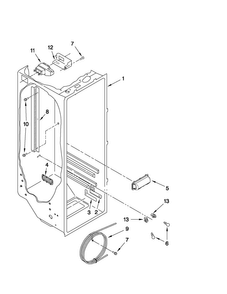 Refrigerator Liner Parts Diagram and Parts List for MSD2559XEM04  Maytag Refrigerator