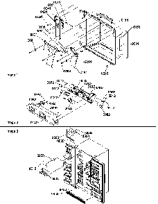 Ice & Water Cavity, Electronic Bracket, & Toe Grille Diagram and Parts List for SRD520SW-P1186302WW  Amana Refrigerator