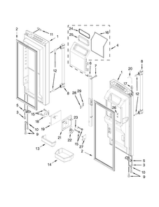 Refrigerator Door Parts Diagram and Parts List for MFX2876DRH01  Maytag Refrigerator