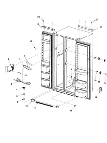 Light Covers And Toe Grille Diagram and Parts List for SK535-2-PSK535062W  Maytag Refrigerator