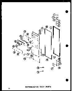 Refrigerator Door Parts Diagram and Parts List for SRI19E-L-P74100-5WL  Amana Refrigerator