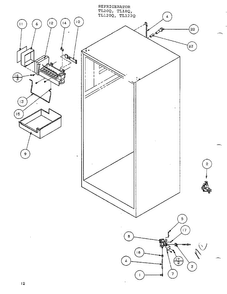 Factory Installed Ice Maker Diagram and Parts List for TL120Q  Amana Refrigerator