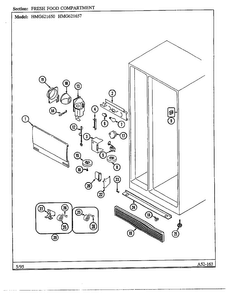 Part Location Diagram of 69194-7 Whirlpool Light Lens Cover