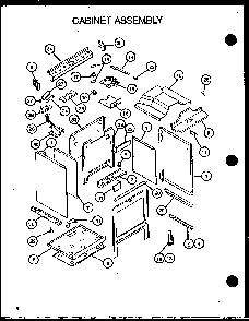 Cabinet Assembly Diagram and Parts List for RST308UL-P1130723NL  Caloric Range