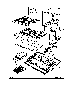 Freezer Compartment Diagram and Parts List for HRNT1716 BF34A Maytag Refrigerator