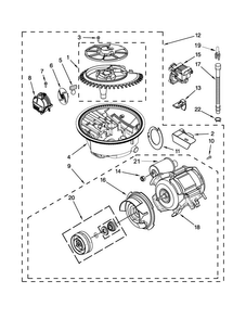 Pump And Motor Parts Diagram and Parts List for MDBH949PAM4  Maytag Dishwasher