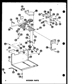 Interior Parts 2 Diagram and Parts List for RR-9 P73246-1M Amana Microwave