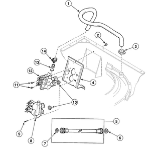 Valve Assy Diagram and Parts List for SWT021QA  Speed Queen Washer
