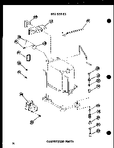 Compressor Parts Diagram and Parts List for 212D-3JM P54655-43R Amana Air Conditioner