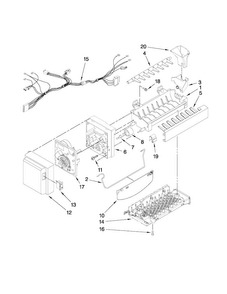 Icemaker Parts Diagram and Parts List for MFI2269VEW4  Maytag Refrigerator