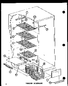 Freezer Accessory Diagram and Parts List for SL22GL-P7745508WL  Amana Refrigerator
