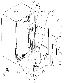 Cabinet Back Diagram and Parts List for 36511-P1121603W  Amana Refrigerator