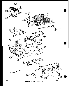 Freezer Compartment Parts Diagram and Parts List for TM14D-P73953-23W  Amana Refrigerator