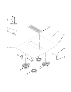 Cooktop Parts Diagram and Parts List for JES9800CAB01  Jenn-Air Range