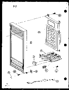 Section 4 Diagram and Parts List for CRRL-8TD P75593-2M Amana Microwave