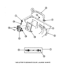 Inlet Hose/fill Hose/mixing Valve Diagram and Parts List for LW6153LB-PLW6153LBA  Amana Washer