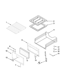 Oven And Broiler Parts Diagram and Parts List for AGG222VDW2  Amana Range