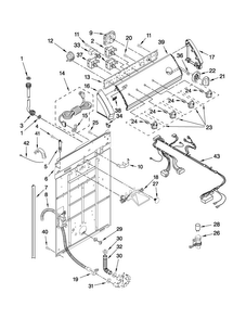 Controls And Rear Panel Parts Diagram and Parts List for 7MMMS0100VW1  Maytag Washer