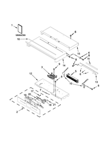 Control Panel Parts Diagram and Parts List for JJW2827DB01  Jenn-Air Wall Oven