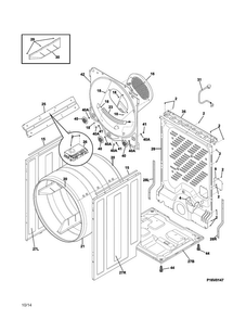 Cabinet/drum Diagram and Parts List for CDG7700LW1  Crosley Dryer