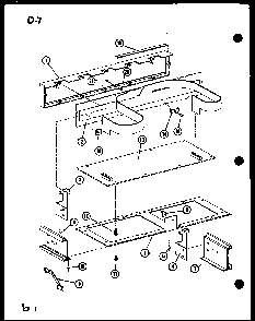 Mounting Brackets Diagram and Parts List for RC-14S P73824-4M Amana Microwave