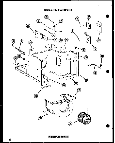 Interior Parts Diagram and Parts List for 10-2NM P54974-2R Amana Air Conditioner